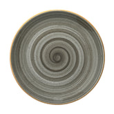 Bonna China Gris dia.9"  Round Grey Porcelain Plate (Set of 4)